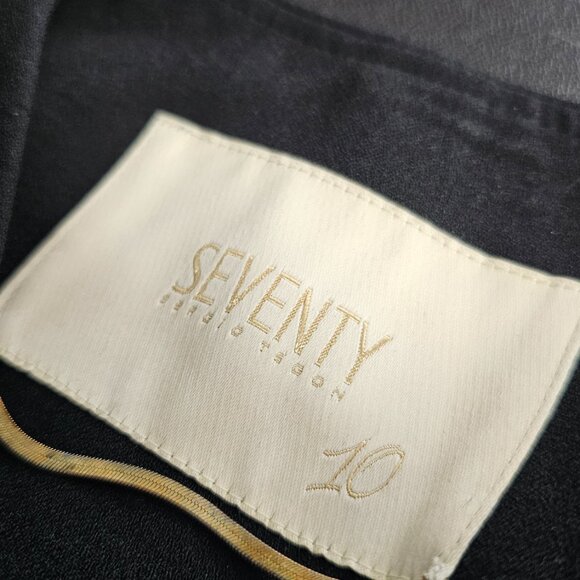 Seventy Sergio Tegon Open Front Cape, Cardigan, Black, Blazer, IT 42/US 6-8 - Picture 9 of 10